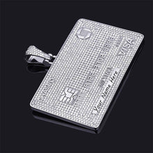 Load image into Gallery viewer, Custom Gold Platted Diamond Credit Card Necklace - Alliceonyou