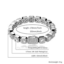 Load image into Gallery viewer, 10MM Clustered Tennis Bracelet - SLIVER - Alliceonyou