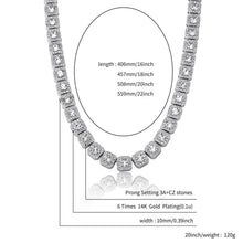 Load image into Gallery viewer, 10MM Clustered Tennis Chain - SLIVER - Alliceonyou
