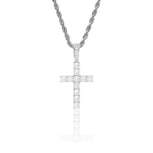 Load image into Gallery viewer, Tennis Cross Pendant - SILVER - Alliceonyou