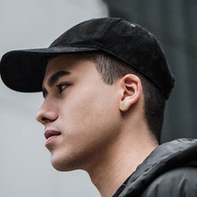 Load image into Gallery viewer, TOPGRILLZ Aretes Para Hombre 14K Gold Plated 925 Sterling Silver Iced out CZ Hypoallergenic Round Screw Back Stud Earrings for Men