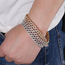 Load image into Gallery viewer, Iced Out Cuban Chain Bracelets -ROSE GOLD - Alliceonyou