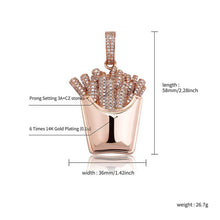 Load image into Gallery viewer, French Fries Pendant - ROSE GOLD - Alliceonyou