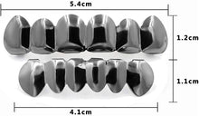 Load image into Gallery viewer, TOPGRILLZ Gold Grills for Your Teeth 18K Gold Plated Hip Hop Custom Fit Polished Teeth Grillz for Men and Women with 4 Silicon Molding Bars Rapper Costume