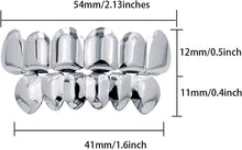 Load image into Gallery viewer, TOPGRILLZ Gold Grills for Your Teeth 18K Gold Plated Hip Hop Custom Fit Polished Teeth Grillz for Men and Women with 4 Silicon Molding Bars Rapper Costume
