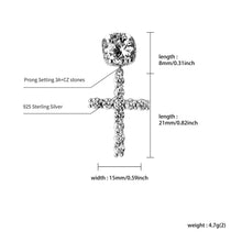 Load image into Gallery viewer, Iced Ankh Cross Earrings - Sliver - Alliceonyou