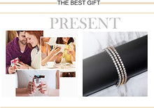 Load image into Gallery viewer, TOPGRILLZ 3-6mm Tennis Chain Anklet with Extension Bracelet for Women, 14K Gold Plated CZ Diamond Fashion Foot Jewelry Gifts