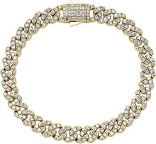 Load image into Gallery viewer, TOPGRILLZ 8mm Cuban Link Anklets Bracelet for Women 6 Times 14K Gold Plated Fashion Foot Jewelry Gift, 9" 10" 11"