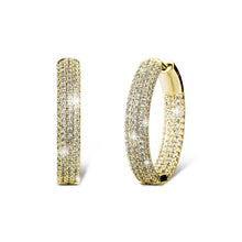 Load image into Gallery viewer, TOPGRILLZ Iced Out Hoop Earrings Cubic Zirconia Huggie Cartilage Cuff Diamond Hypoallergenic 14K Gold Plated Luxury Fashion Round Circle Earrings Jewelry Gift for Men Women