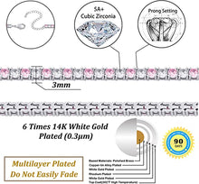 Load image into Gallery viewer, TOPGRILLZ 3-6mm Tennis Chain Anklet with Extension Bracelet for Women, 14K Gold Plated CZ Diamond Fashion Foot Jewelry Gifts