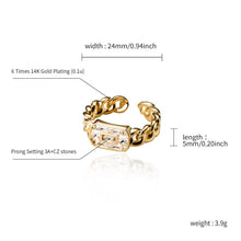 Load image into Gallery viewer, Baguette Rings - Gold - Alliceonyou