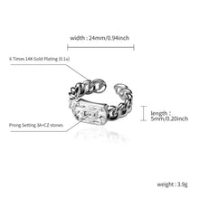 Load image into Gallery viewer, Baguette Rings - Sliver - Alliceonyou
