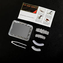 Load image into Gallery viewer, TOPGRILLZ 18K Plated Gold Grills Teeth Grillz for Men Women Iced Out Hip Hop Poker Diamond Top & Bottom Face Grills for Teeth Rapper Costume Cosplay