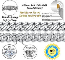 Load image into Gallery viewer, TOPGRILLZ 8mm Cuban Link Anklets Bracelet for Women 6 Times 14K Gold Plated Fashion Foot Jewelry Gift, 9" 10" 11"