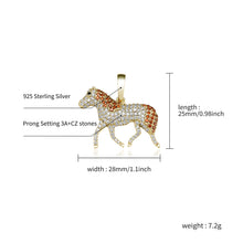 Load image into Gallery viewer, 925 Horse Pendant - Gold