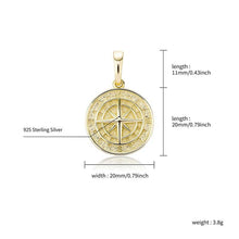 Load image into Gallery viewer, 925 Compass Pendant - GOLD - Alliceonyou