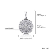 Load image into Gallery viewer, 925 Compass Pendant - SLIVER - Alliceonyou