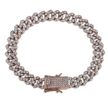 Load image into Gallery viewer, Iced Out Cuban Chain Bracelets -ROSE GOLD - Alliceonyou
