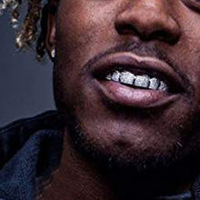 Load image into Gallery viewer, JINAO 18K Gold Plated Grills for Your Teeth Macro Pave CZ Iced-Out Grillz with Extra Molding Bars Included for Men Women…