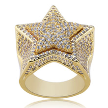Load image into Gallery viewer, 3D Star Punky Rappers Ring For Men-Gold