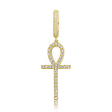Load image into Gallery viewer, 925 Ankh Cross Earrings - GOLD - Alliceonyou
