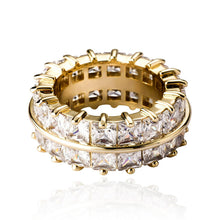Load image into Gallery viewer, Double Row Diamond Ring - Gold - Alliceonyou