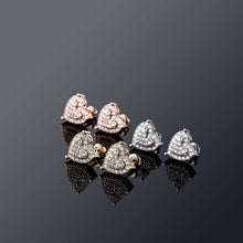 Load image into Gallery viewer, Iced Heart Earrings - Gold - Alliceonyou