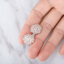 Load image into Gallery viewer, Iced Flowers Earrings - Rose Gold - Alliceonyou