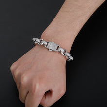 Load image into Gallery viewer, Iced Out Circle Cuban Link Bracelet - SLIVER - Alliceonyou
