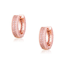 Load image into Gallery viewer, TOPGRILLZ Iced Out Hoop Earrings Cubic Zirconia Huggie Cartilage Cuff Diamond Hypoallergenic 14K Gold Plated Luxury Fashion Round Circle Earrings Jewelry Gift for Men Women