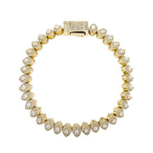 Load image into Gallery viewer, 8MM Marquise Cut Cluster Tennis Bracelet - GOLD - Alliceonyou