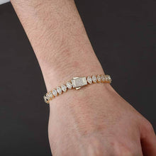 Load image into Gallery viewer, 8MM Marquise Cut Cluster Tennis Bracelet - GOLD - Alliceonyou