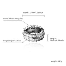 Load image into Gallery viewer, Double Row Diamond Ring - Sliver - Alliceonyou