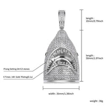 Load image into Gallery viewer, Shark Pendent - SLIVER - Alliceonyou
