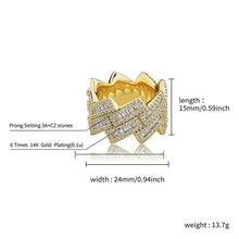 Load image into Gallery viewer, Prong Rings - GOLD - Alliceonyou