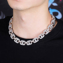 Load image into Gallery viewer, 14MM Baguette Mariner Cuban Chain - SILVER - Alliceonyou