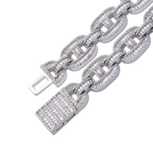 Load image into Gallery viewer, 14MM Baguette Mariner Cuban Chain - SILVER - Alliceonyou