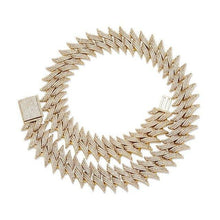 Load image into Gallery viewer, 20MM Spiked Box Buckle Cuban Chain - GOLD - Alliceonyou