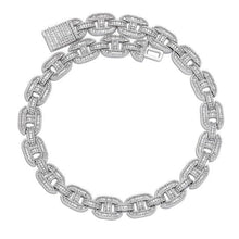 Load image into Gallery viewer, 14MM Baguette Mariner Cuban Chain - SILVER - Alliceonyou