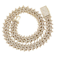 Load image into Gallery viewer, 14MM Crown Of Thorns Cuban Chain - GOLD - Alliceonyou