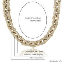 Load image into Gallery viewer, 17MM Carabiner Clip Cuban Chain - GOLD - Alliceonyou