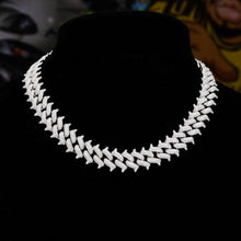 Load image into Gallery viewer, 14MM Crown Of Thorns Cuban Chain - SILVER - Alliceonyou