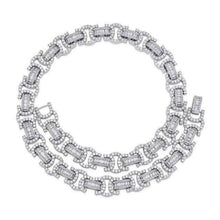Load image into Gallery viewer, 13MM Flat Byzantine Cuban Chain - SILVER - Alliceonyou