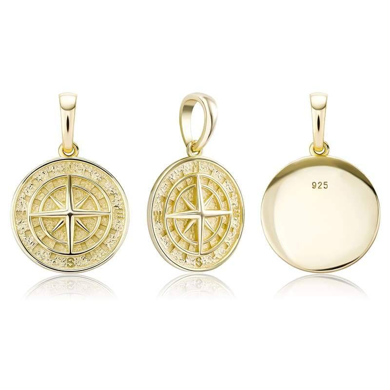 925 Compass Pendant - GOLD - Alliceonyou