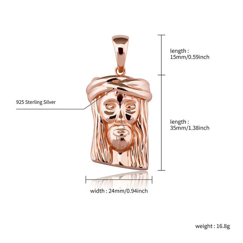 925 Jesus Pendant - ROSE GOLD - Alliceonyou