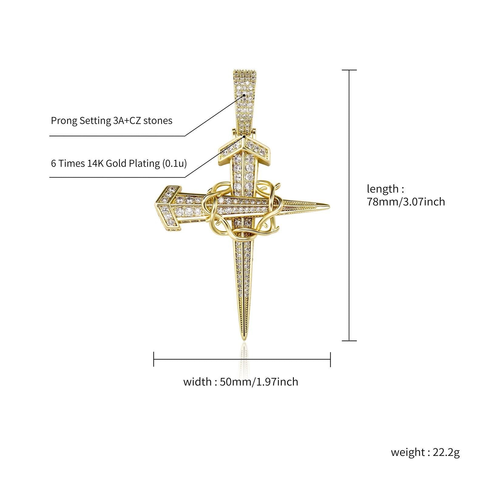 Sword Pendant - Gold - Alliceonyou