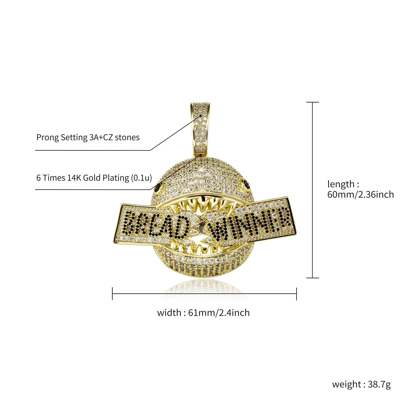 Bread Winner Pendant - Gold - Alliceonyou