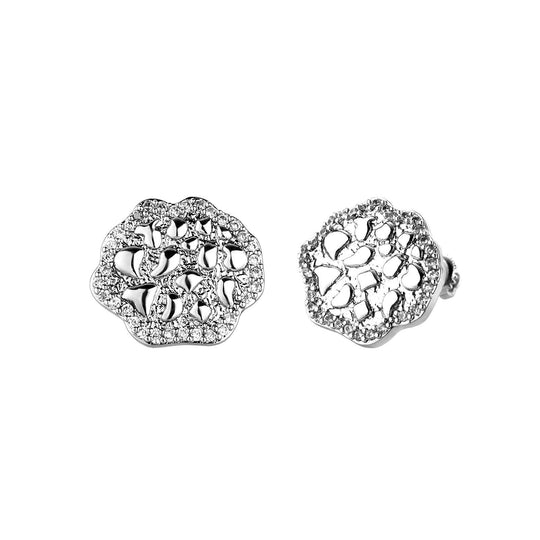 Iced Flowers Earrings - Sliver - Alliceonyou