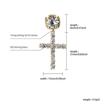 Load image into Gallery viewer, Iced Ankh Cross Earrings - GOLD - Alliceonyou
