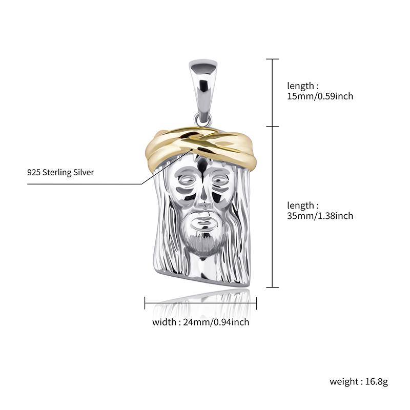 925 Jesus Pendant - SLIVER - Alliceonyou